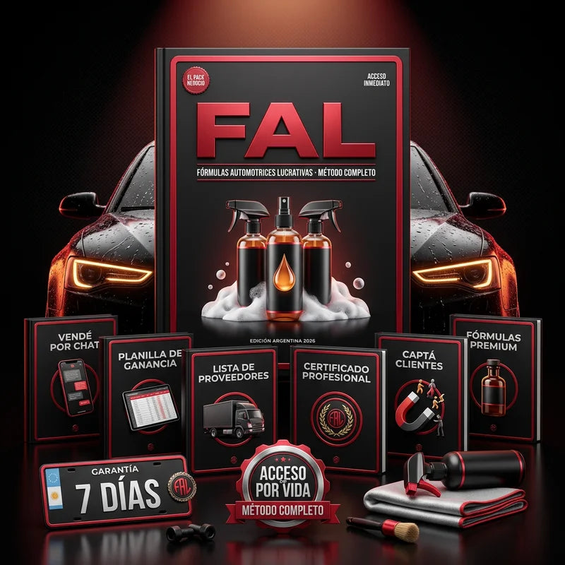 [7x1] Fórmulas Automotrices Vendibles + 6 Bonus de Regalo